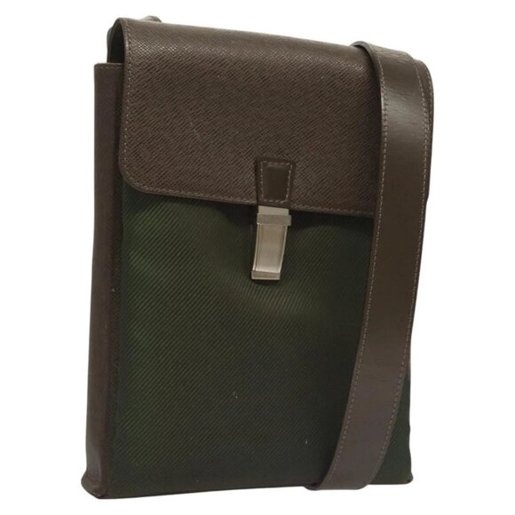 LOUIS VUITTON Taiga Saratov PM Shoulder Bag Grizzly M30898 LV Auth 129021 - Picture 1 of 16